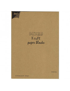 Set 60 fogli Cartoncino Kraft 220gr formato A4 in 3 colori 2