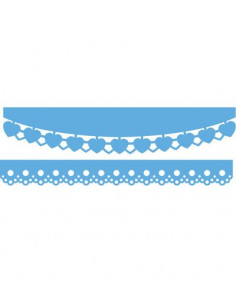 Fustella Marianne Design - Hearts & Cotton Lace LR0413