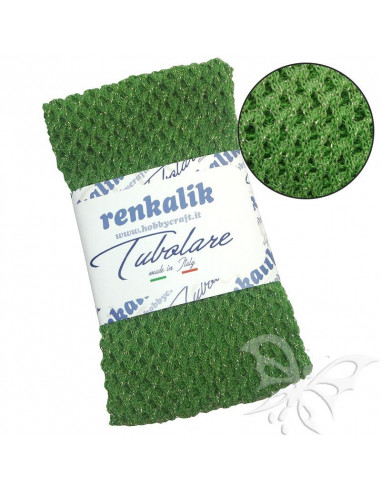 Tubolare Renkalik Rete Lurex Verde Natale 10x80cm