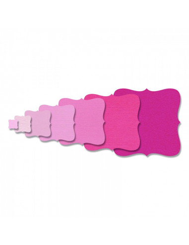 Fustella Sizzix Framelits Set 7Pz - Labels, Fancy n.6 658831