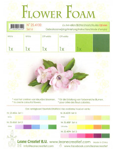 Set 6 fogli A4 Flower Foam 6 multicolore 0,8mm