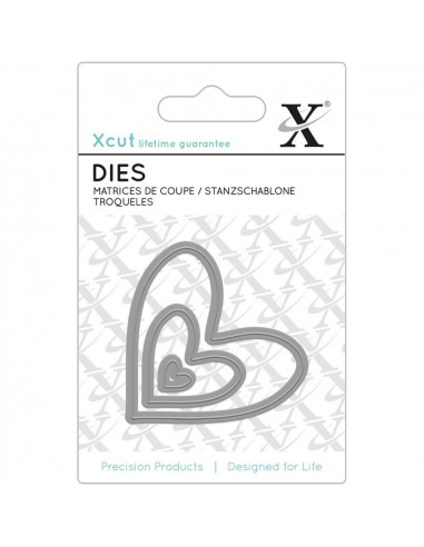 Fustella Xcut mini - Nesting Hearts XC503638