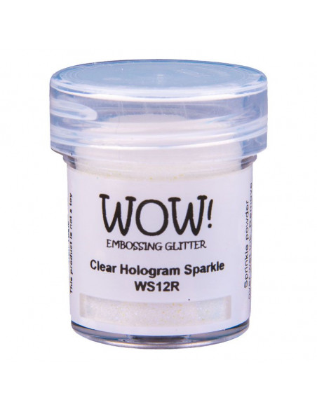 Wow! Polvere Embossing Glitters 15ml - Clear Hologram Sparkle WS12R