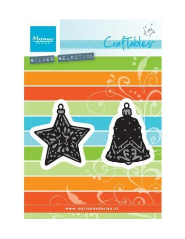 Fustella Marianne Design Tiny's ornaments star & bell CR1382