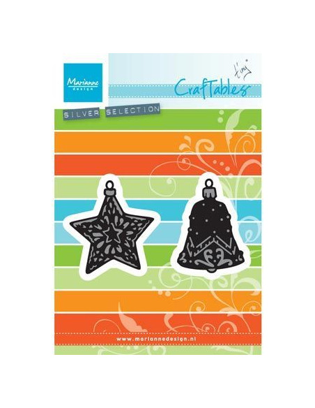 Fustella Marianne Design Tiny's ornaments star & bell CR1382