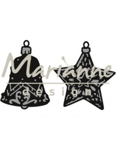 Fustella Marianne Design Tiny's ornaments star & bell CR1382 2