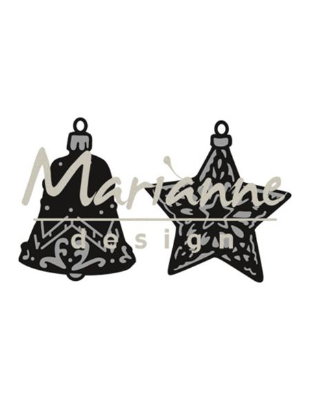 Fustella Marianne Design Tiny's ornaments star & bell CR1382