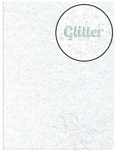 Feltro Glitter Bianco 3mm 50x70cm