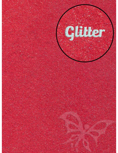 Feltro Glitter Rosso 3mm 50x70cm