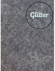 Feltro Glitter Grigio scuro melange 3mm 50x70cm