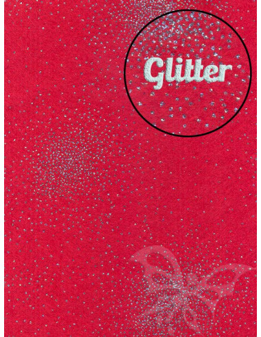 Panno GLITTER Nebulosa Rosso 30x40cm 1mm