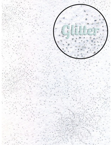 Panno GLITTER Nebulosa Bianco 30x40cm 1mm
