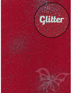 Panno GLITTER Nebulosa Rosso scuro 30x40cm 1mm