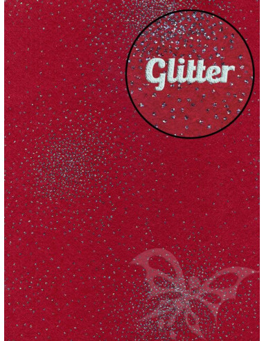 Panno GLITTER Nebulosa Rosso scuro 30x40cm 1mm