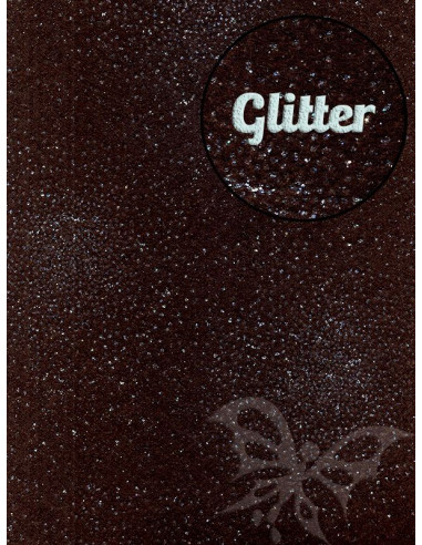 Panno GLITTER Nebulosa Marrone scuro 30x40cm 1mm