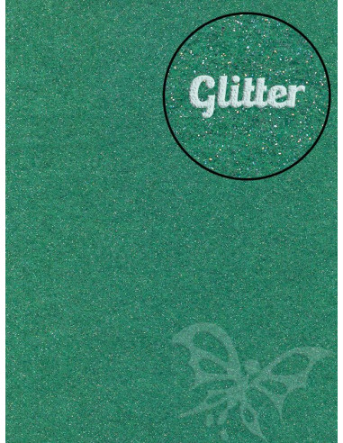 Feltro GLITTER FINE Verde 30x40cm 1mm