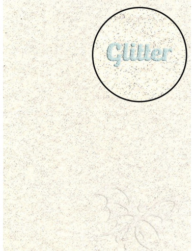 Feltro GLITTER FINE Panna 30x40cm 1mm