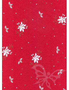 Panno stampato Poinsettia Rosso-Bianco 1mm 30x40cm