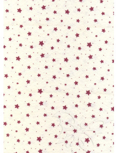 Panno stampato Stelline Panna-Rosso 1mm 30x40cm