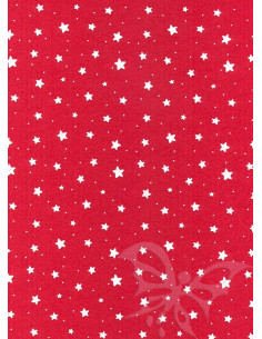 Panno stampato Stelline Rosso-Bianco 1mm 30x40cm