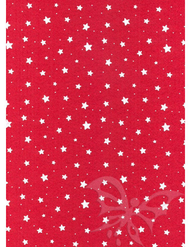 Panno stampato Stelline Rosso-Bianco 1mm 30x40cm