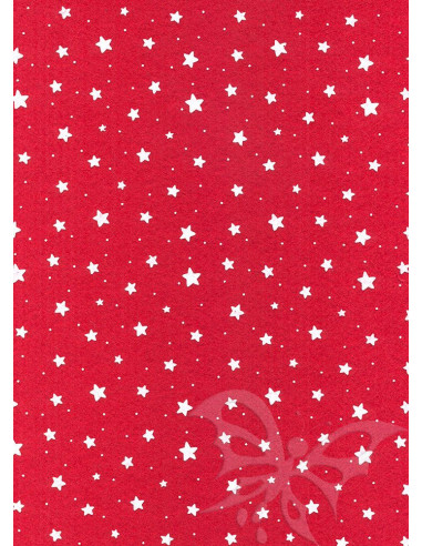 Panno stampato Stelline Rosso-Bianco 1mm 30x40cm