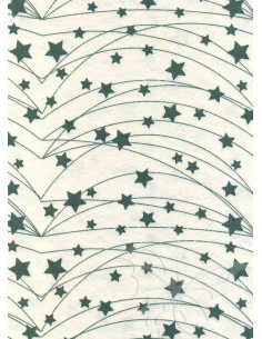 Panno stampato Stelle Panna Verde scuro 1mm 30x40cm