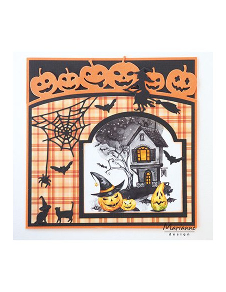 strega di Halloween motivo Muzhili3 Fustella decorativa in metallo per scrapbooking 