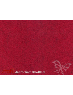 Foglio FELTRO 30x40cm 1mm Rosso melange 25017052