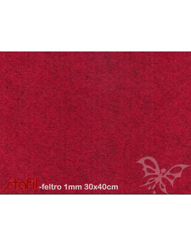 Foglio FELTRO 30x40cm 1mm Rosso melange 25017052