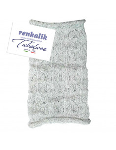 Tubolare Renkalik PIZZO LUREX CORTO col.argento 6x30 cm.