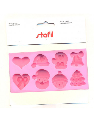 Stampo in Silicone - Decorazioni Natalizie X 8Pz.