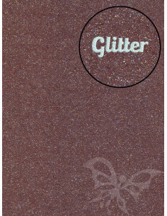 Feltro Glitter Marrone scuro 3mm 50x70cm