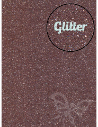 Feltro Glitter Marrone scuro 3mm 50x70cm