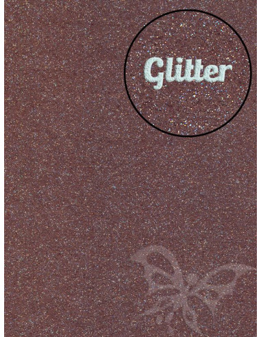 Feltro Glitter Marrone scuro 3mm 50x70cm