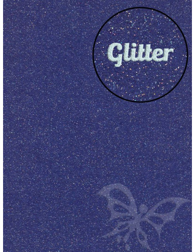 Feltro Glitter Blu scuro 3mm 50x70cm