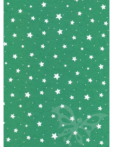 Panno stampato Stelline Verde-Bianco 1mm 30x40cm