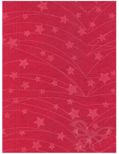 Panno stampato Stelle Corda-Rosso scuro 1mm 30x40cm