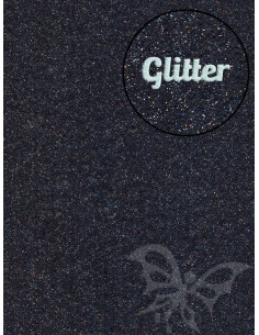 Feltro GLITTER FINE Nero 30x40cm 1mm