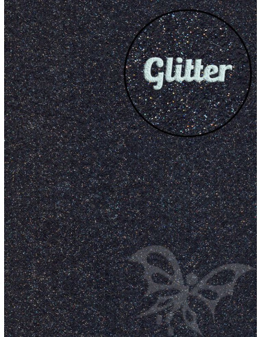 Feltro GLITTER FINE Nero 30x40cm 1mm