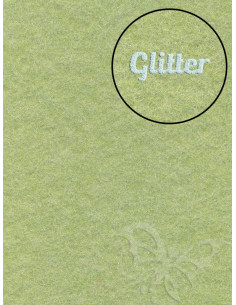 Feltro GLITTER FINE Verde Salvia 30x40cm 1mm