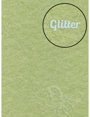 Feltro GLITTER FINE Verde Salvia 30x40cm 1mm