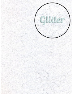 Feltro GLITTER FINE Bianco 30x40cm 1mm