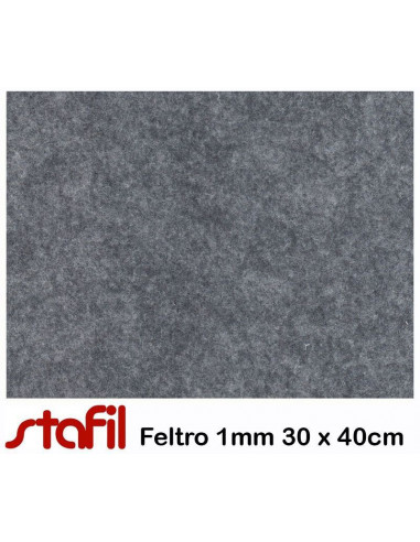 Foglio FELTRO 30x40cm 1mm Grigio scuro melange 25017032