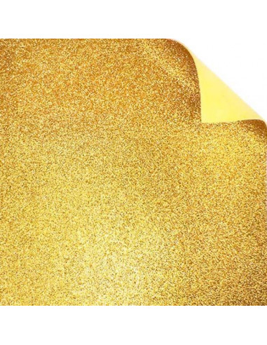 Foglio Moosgummi glitter "Oro" 40x60cm