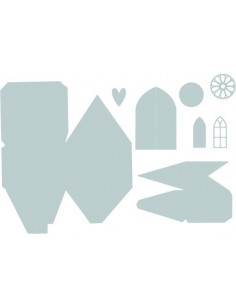 Fustella Sizzix Thinlits Set 8Pz - Scandi Church 662550 2