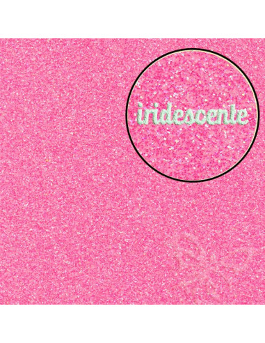 Foglio Moosgummi glitter "Fucsia iridescente" 40x60cm