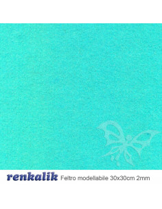Feltro Modellabile 30x30cm col.868 Tiffany (verde acqua)