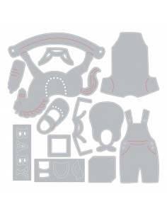 Fustella Sizzix Thinlits Set 12Pz - New Baby n.2 663365 2