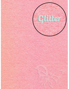 Feltro Glitter Rosa Baby 3mm 50x70cm